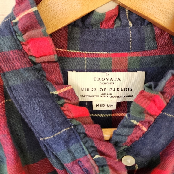 Trovata Birds of Paradis Plaid Flannel Shirt - Picture 8 of 15
